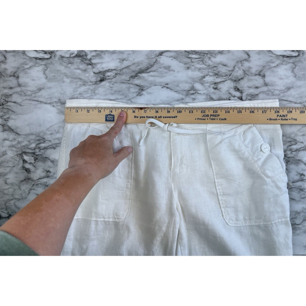 Sanctuary Women's 100% Linen Wide Leg Pants Pull On White Sz 28 Coastal Grandma - Picture 9 of 9
